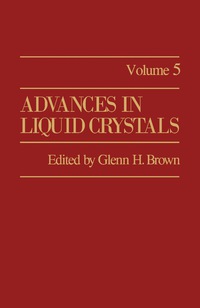 表紙画像: Advances in Liquid Crystals 9780120250059