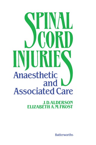 Imagen de portada: Spinal Cord Injuries 9780407011489