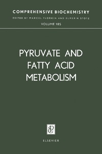 Titelbild: Pyruvate and Fatty Acid Metabolism 9780444409508