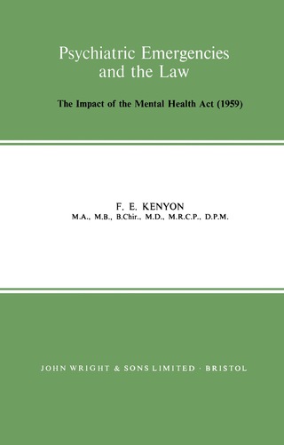 Cover image: Psychiatric Emergencies and the Law 9780723602026