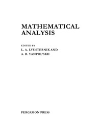 Cover image: Mathematical Analysis 9781483166889