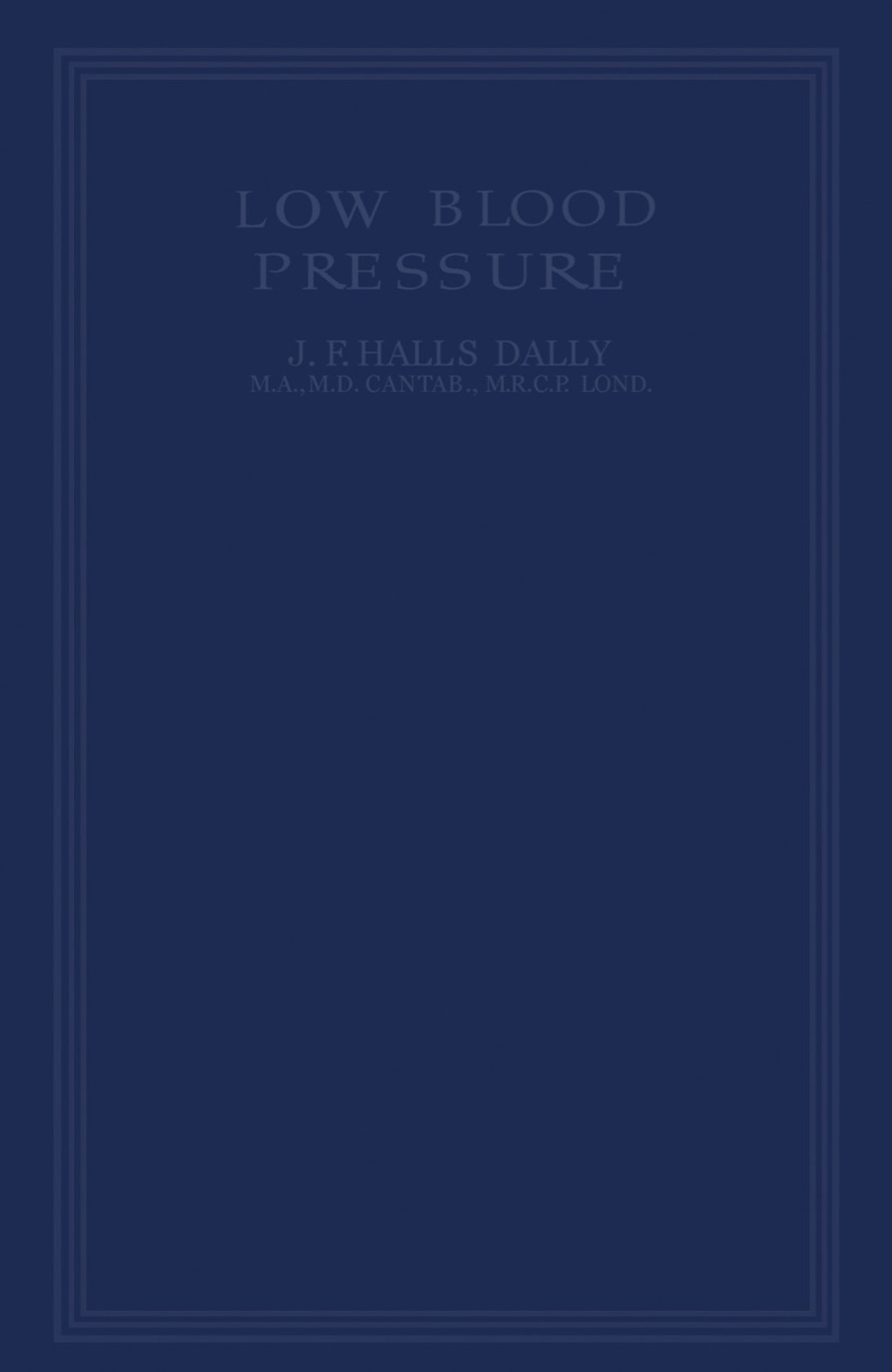 Low Blood Pressure Its Causes and Significance