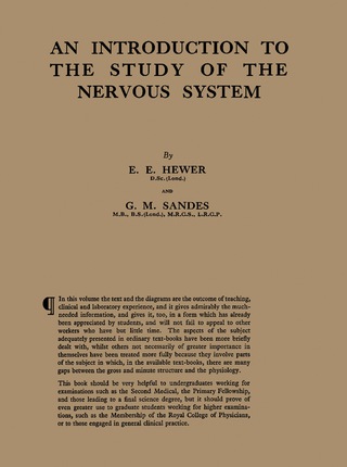 Cover image: An Introduction to the Study of the Nervous System 2nd edition 9781483167718