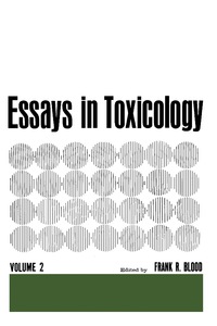 Cover image: Essays in Toxicology 9780121076528