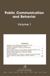 Immagine di copertina: Public Communication and Behavior 9780125319560