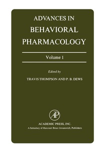 Cover image: Advances in Behavioral Pharmacology 9780120047017