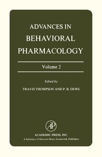 Cover image: Advances in Behavioral Pharmacology 9780120047024