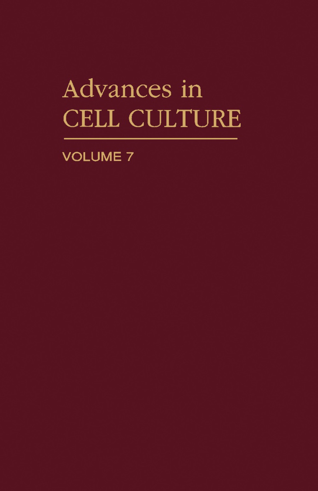 Advances in Cell Culture