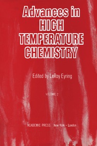 صورة الغلاف: Advances in High Temperature Chemistry 9780120215027