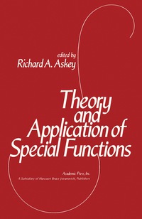 Omslagafbeelding: Theory and Application of Special Functions 9780120648504