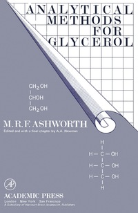 表紙画像: Analytical Methods for Glycerol 9780120650507