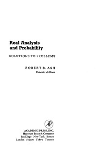 Imagen de portada: Real Analysis and Probability 9780120652402