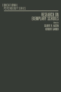 Imagen de portada: Research on Exemplary Schools 9780120685905