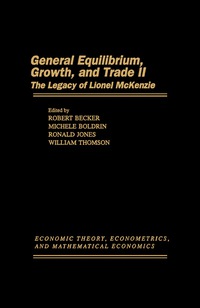 Titelbild: General Equilibrium, Growth, and Trade II 9780120846559