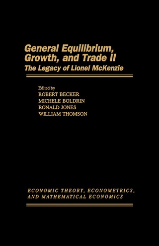 Cover image: General Equilibrium, Growth, and Trade II 9780120846559