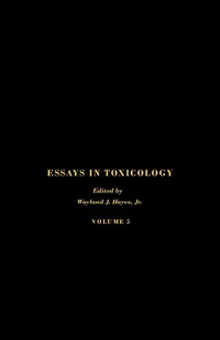Cover image: Essays in Toxicology 9780121076054
