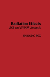 表紙画像: Radiation Effects 9780121211509