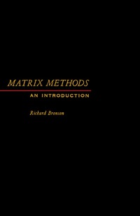 صورة الغلاف: Matrix Methods 9780121352509