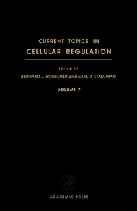 Titelbild: Current Topics in Cellular Regulation 9780121528072