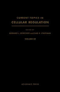 Imagen de portada: Current Topics in Cellular Regulation 9780121528201