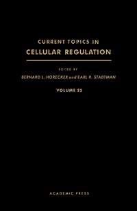 Imagen de portada: Current Topics in Cellular Regulation 9780121528232