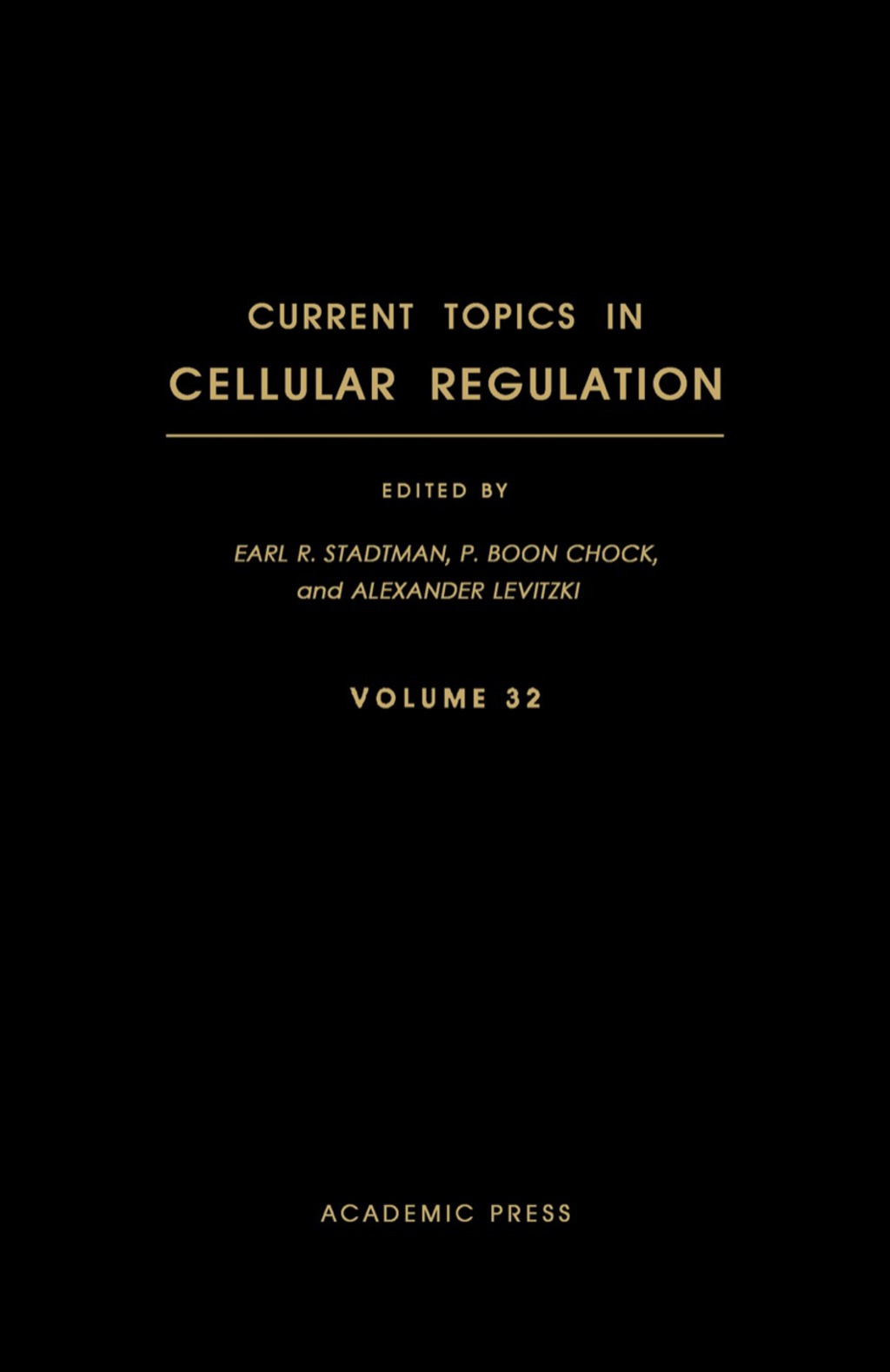 Current Topics in Cellular Regulation