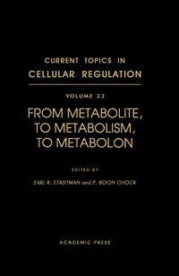 Cover image: From Metabolite, to Metabolism, to Metabolon 9780121528331