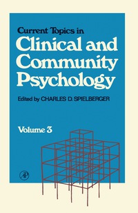 Omslagafbeelding: Current Topics in Clinical and Community Psychology 9780121535032