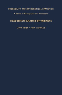 Cover image: Fixed Effects Analysis of Variance 9780122573507