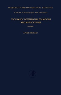 صورة الغلاف: Stochastic Differential Equations and Applications 9780122682018