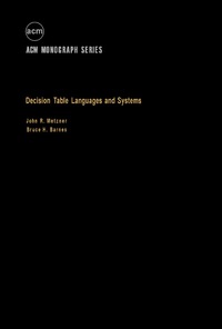 Cover image: Decision Table Languages and Systems 9780124920507