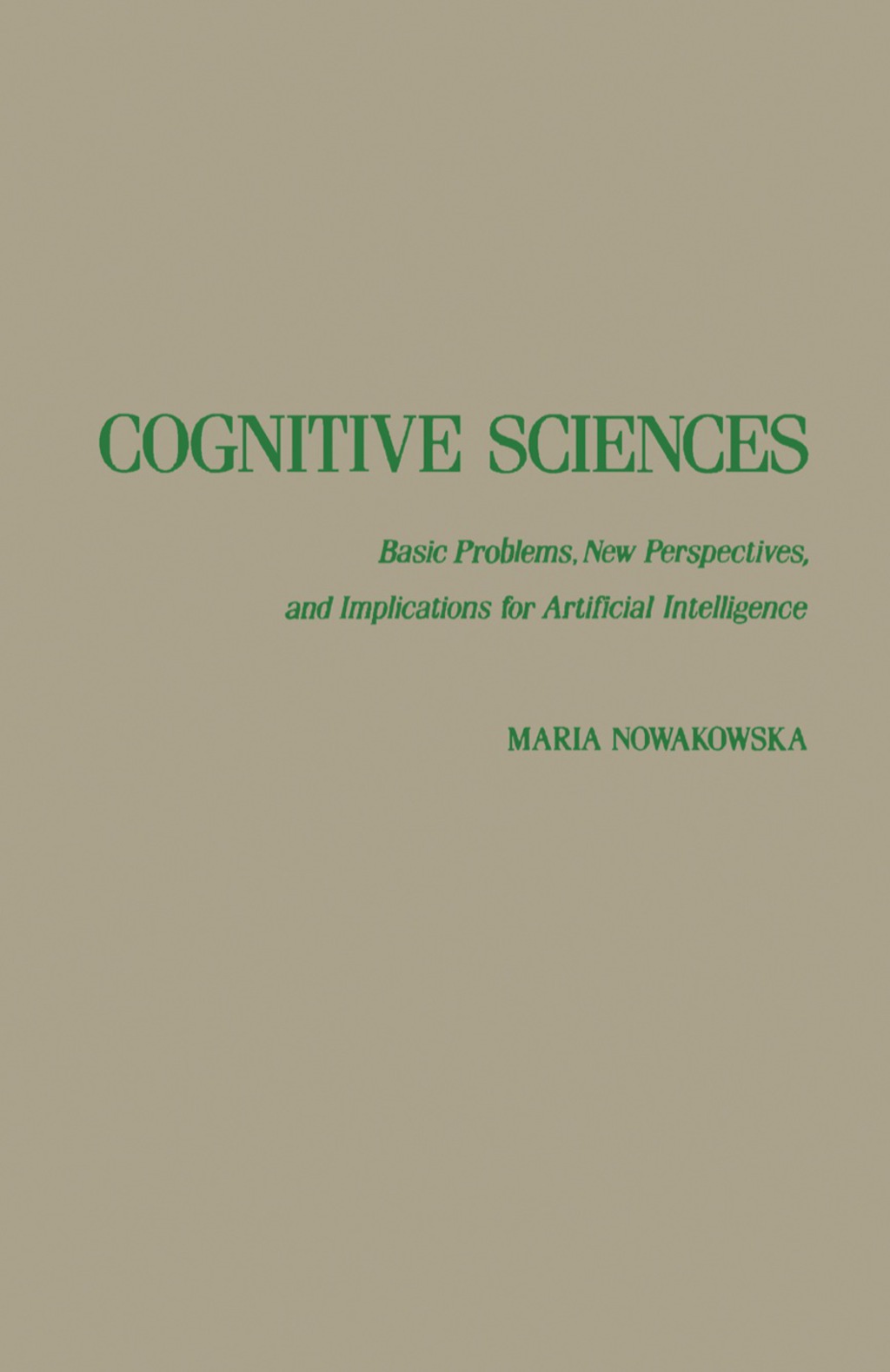 Cognitive Sciences (eBook)