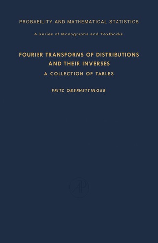 Cover image: Fourier Transforms of Distributions and Their Inverses 9780125236508