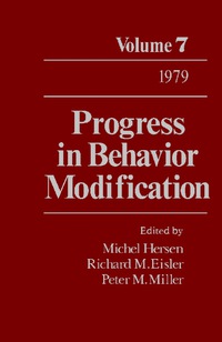 صورة الغلاف: Progress in Behavior Modification 9780125356077
