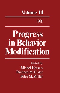 Cover image: Progress in Behavior Modification 9780125356114