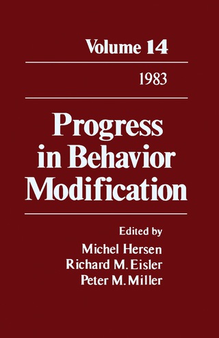 Cover image: Progress in Behavior Modification 9780125356145