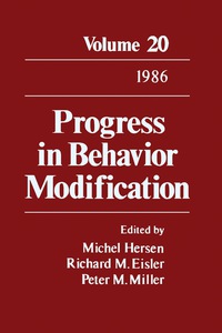 صورة الغلاف: Progress in Behavior Modification 9780125356206