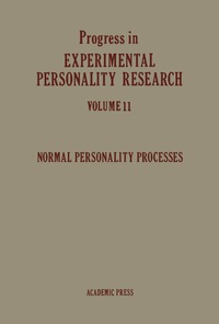 表紙画像: Normal Personality Processes 9780125414111