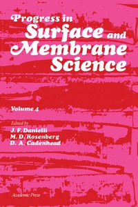 Imagen de portada: Progress in Surface and Membrane Science 9780125718042