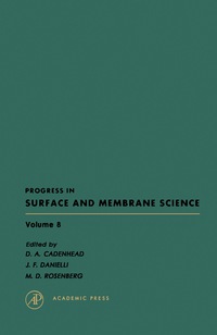 Imagen de portada: Progress in Surface and Membrane Science 9780125718080