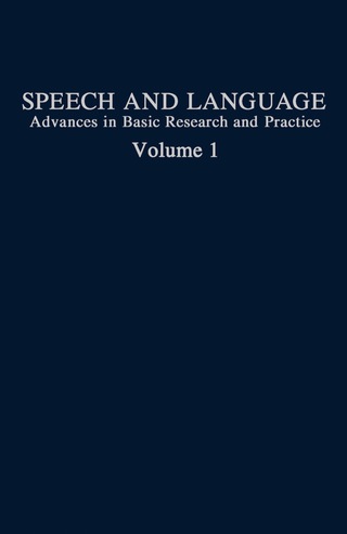 Cover image: Speech and Language 9780126086010
