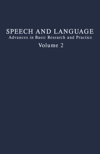 Cover image: Speech and Language 9780126086027