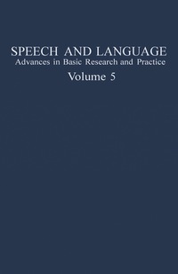 Cover image: Speech and Language 9780126086058