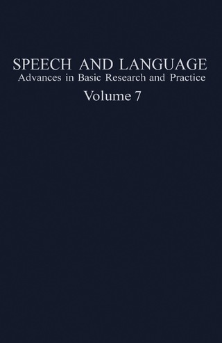 Cover image: Speech and Language 9780126086072