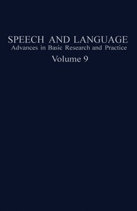 Imagen de portada: Speech and Language 9780126086096
