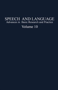 Cover image: Speech and Language 9780126086102