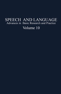 Titelbild: Speech and Language 9780126086102