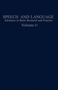 Cover image: Speech and Language 9780126086119