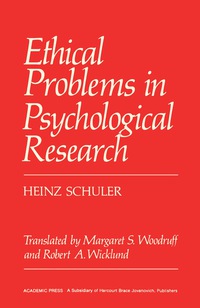 表紙画像: Ethical Problems in Psychological Research 9780126312508