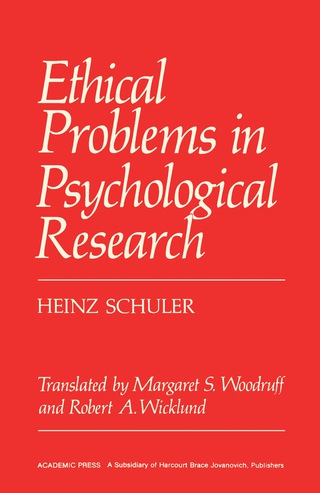 Cover image: Ethical Problems in Psychological Research 9780126312508